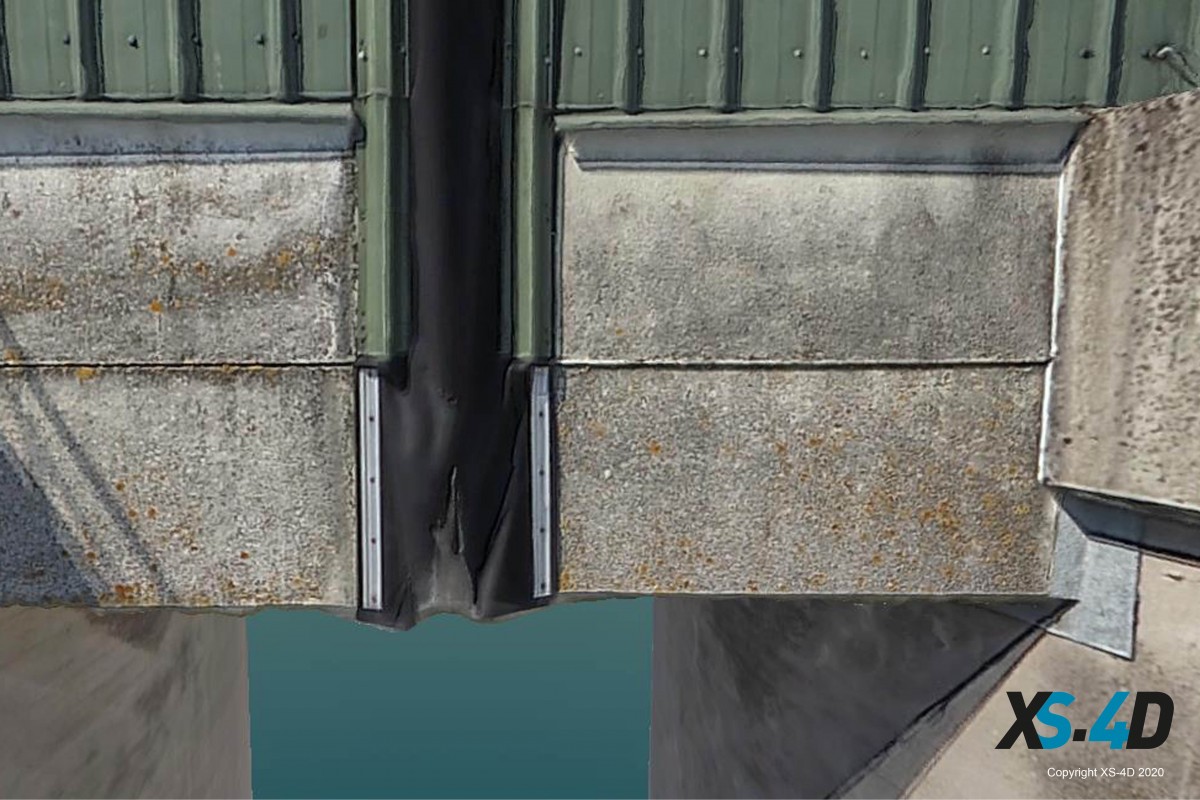 Detail beeld beton, staal, rubber